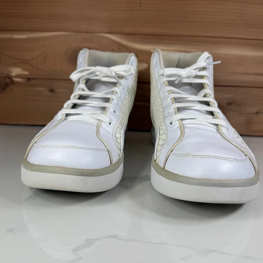 Jordan Phly Legend Premier White Metallic Silver Woven 343449-101 Mens‎ 11.5